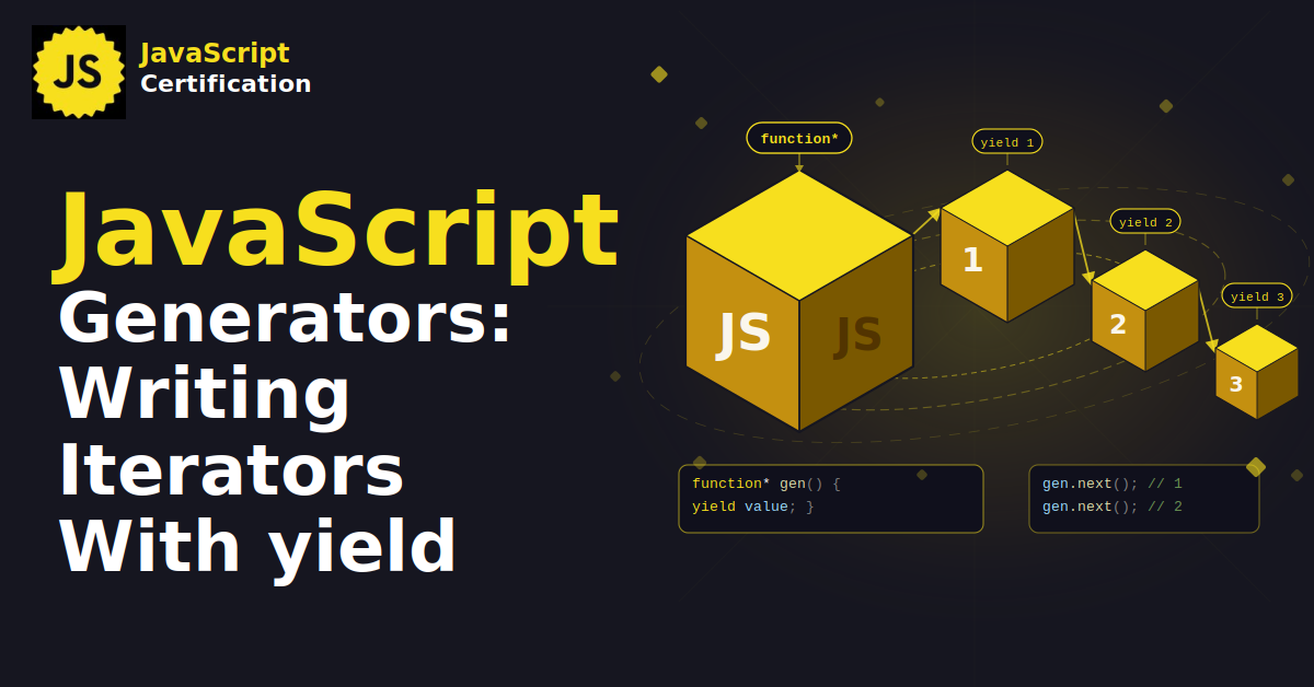 JavaScript Generators: Writing Iterators With yield
