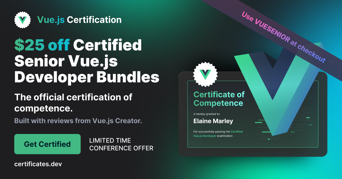 Official Vue Js Certification Created With Vuejs Org