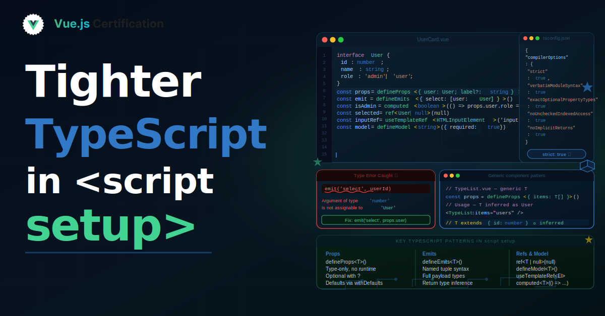 Tighter TypeScript in <script setup>